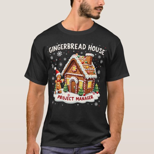 Merry Christmas Gingerbread House Project Manager Tシャツ (正面)