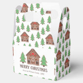 Merry Christmas Gingerbread House & Spruce Trees フェイバーボックス (オープン)