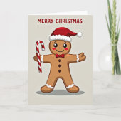 Merry Christmas Gingerbread Man カード (正面)