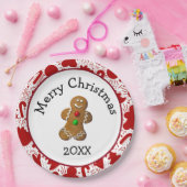 Merry Christmas Gingerbread Man ペーパープレート (パーティー)