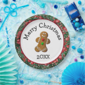 Merry Christmas Gingerbread Man ペーパープレート (パーティー)