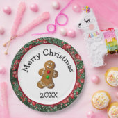 Merry Christmas Gingerbread Man ペーパープレート (パーティー)