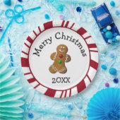 Merry Christmas Gingerbread Man ペーパープレート (パーティー)