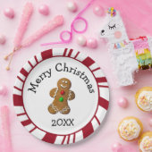 Merry Christmas Gingerbread Man ペーパープレート (パーティー)