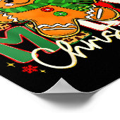 Merry Christmas Gingerbread Xmas Coquette Tis The  ポスター (角)