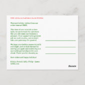 MERRY CHRISTMAS Gingham Arch PHOTO Business Xmas ポストカード (裏面)