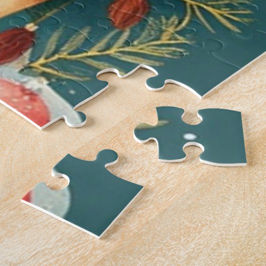 Merry Christmas Giraffe ジグソーパズル (側面)