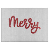 Merry Christmas Glitter Holiday カッティングボード (正面)