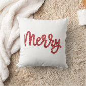Merry Christmas Glitter Holiday クッション (ブランケット)