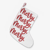 Merry Christmas Glitter Holiday  スモールクリスマスストッキング (正面 (吊り時))