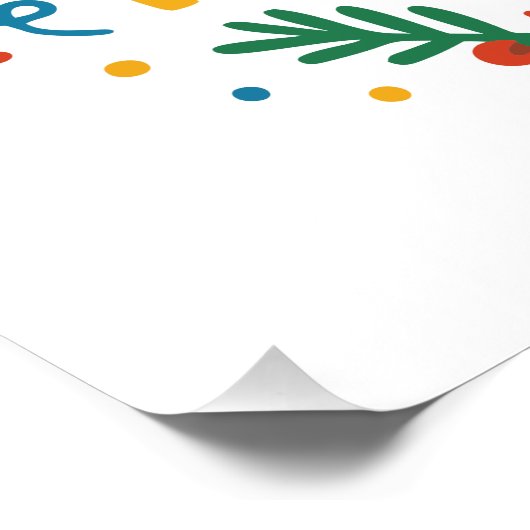 Merry Christmas Glossy Poster ポスター (コーナー)