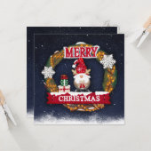 Merry Christmas Gnome カード (正面/裏面インサイチュ)