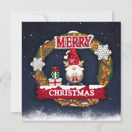 Merry Christmas Gnome カード (正面)