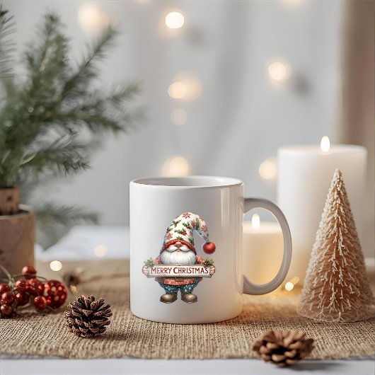 Merry Christmas Gnome コーヒーマグカップ