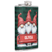Merry Christmas Gnomes in Truck フラスク (右)