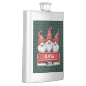 Merry Christmas Gnomes in Truck フラスク (右)