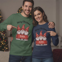 Merry Christmas Gnomes in Truck Tシャツ