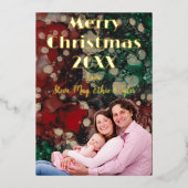 Merry Christmas Gold 箔シーズンカード (正面)