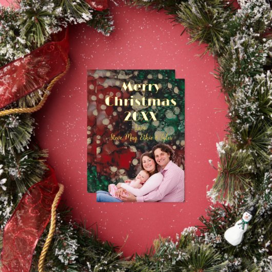 Merry Christmas Gold 箔シーズンカード (インサイチュ)