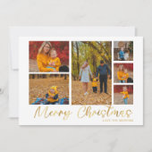 Merry Christmas Gold 6 Photo Buffalo Plaid (正面)