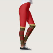 Merry Christmas Gold Bow Leggings レギンス (右)