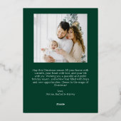 Merry Christmas Gold foil Lettering Photo 箔シーズンカード (裏面)