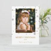 Merry Christmas Golden Snowflakes Family Photo (スタンド正面)