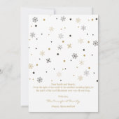 Merry Christmas Golden Snowflakes Family Photo (裏面)