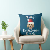 Merry Christmas Goldendoodle Funny Golden Doodle クッション (椅子)