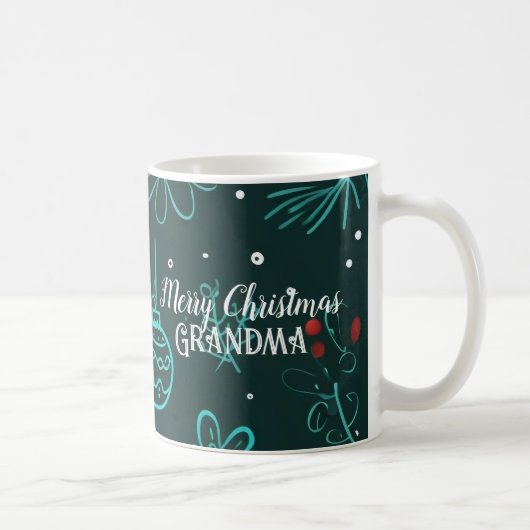 Merry Christmas Grandma コーヒーマグカップ (右)