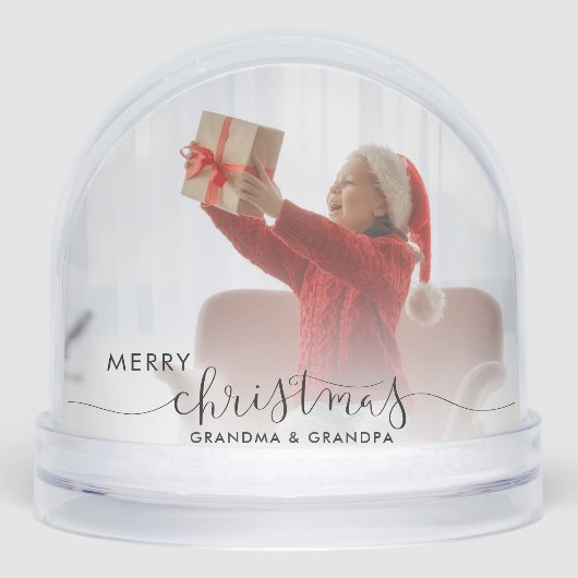 Merry Christmas Grandma and Grandpa Photos Custom (正面)