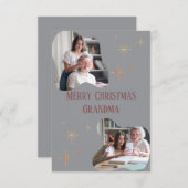 Merry Christmas Grandma – Card with Your Photos サンキューカード (正面/裏面)