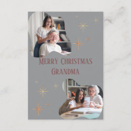 Merry Christmas Grandma – Card with Your Photos サンキューカード