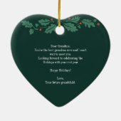 Merry Christmas Grandma Pregnancy Scan Photo セラミックオーナメント (裏面)