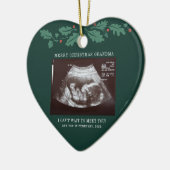 Merry Christmas Grandma Pregnancy Scan Photo セラミックオーナメント (左)