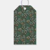 Merry Christmas Green Holiday Botanical ギフトタグ (裏面)