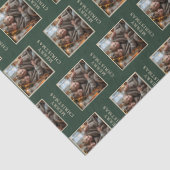 Merry Christmas Green Photo Holiday 薄葉紙 (詳細)