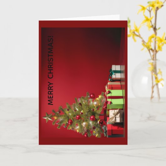 Merry Christmas Greeting Card カード (黄色い花)