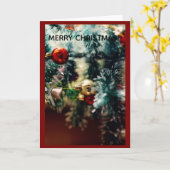 Merry Christmas Greeting Card カード (黄色い花)