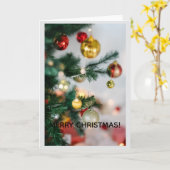 Merry Christmas Greeting Card カード (黄色い花)