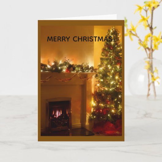 Merry Christmas Greeting Card カード (黄色い花)