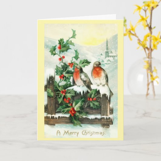 Merry Christmas Greeting Card カード (黄色い花)