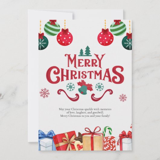 Merry Christmas Greeting Card シーズンカード (正面)