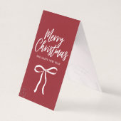 Merry Christmas Greeting Card Red Design (正面)