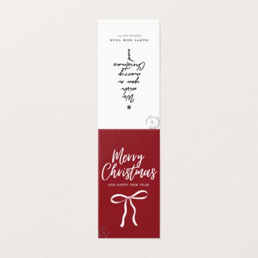 Merry Christmas Greeting Card Red Design (外部フラット)