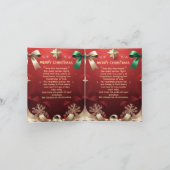Merry Christmas Greeting Card with Festive Ribbons カード (内部)