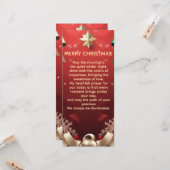 Merry Christmas Greeting Card with Festive Ribbons カード (正面/裏面インサイチュ)