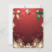 Merry Christmas Greeting Card with Festive Ribbons シーズンカード (裏面)
