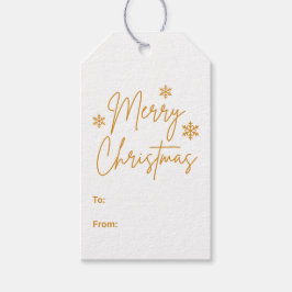 Merry Christmas Greeting Gold  ギフトタグ