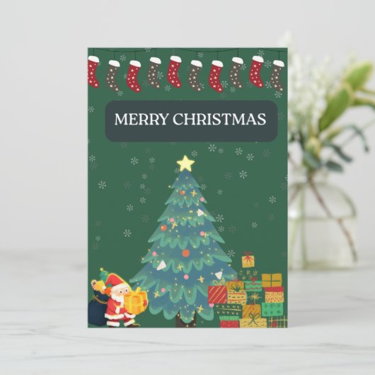 Merry Christmas Greetings Card シーズンカード (スタンド正面)
